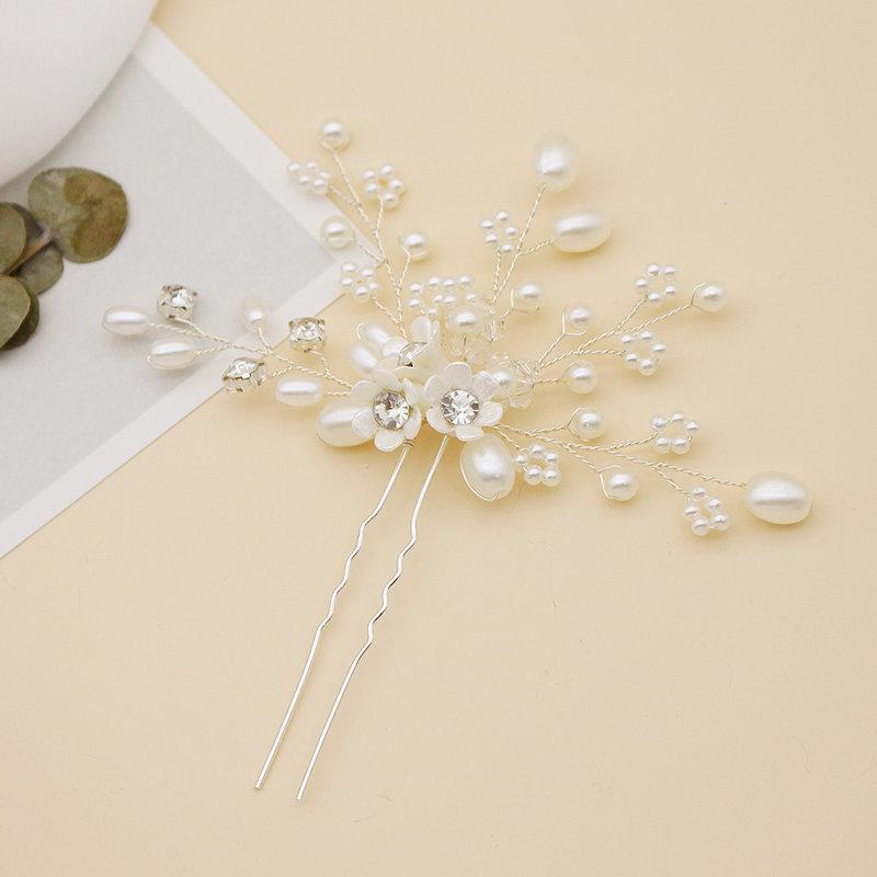 

Hair Clips & Barrettes Trendy Wedding Bride Ladies Hairpins Women Prom Bridal Accessories Fashion Pins Headwear For, Golden;silver