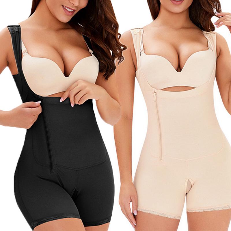 

Women' Shapers Fajas Reductoras Latex Body Shaper Bodysuit Shapewear Girdle Slimming Underbust Corset BuLifter Waistrainer, Color 1