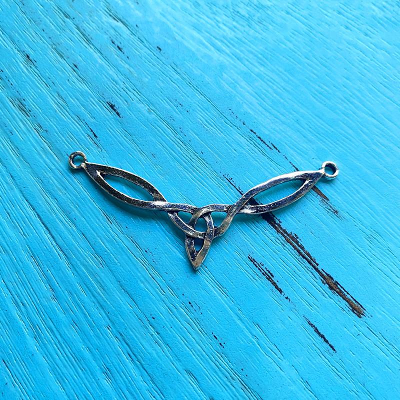 

Charms 12pcs 57x31mm Celtic Knot Connector Jewelry DIY Necklace Bracelet Key Chain Aesthetic Accessories Making Supplies, Bronze;silver