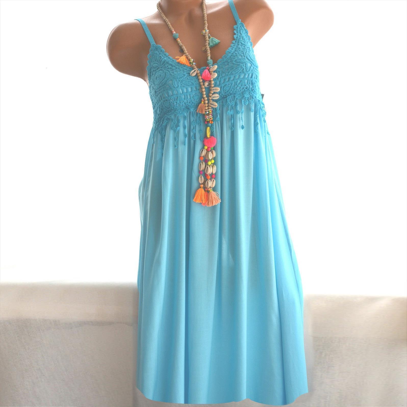 

maternity summer lace hollow womens dress sleeveless loose spaghetti trap tunic sukienki letnie damskie duze rozmiary 30, Black;gray