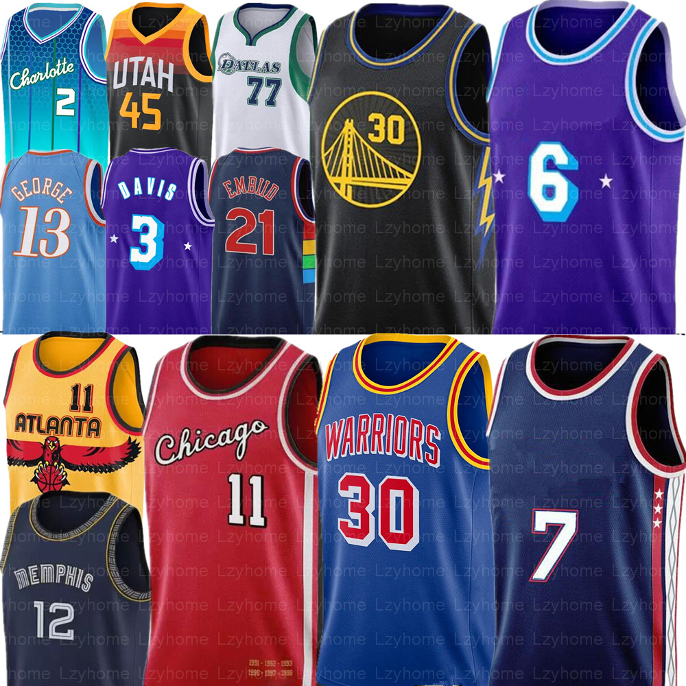 

LaVine Kevin Irving Harden Ball Durant Jayson Ja DeRozan Tatum Morant Joel Luka Embiid Damian Doncic Lillard Davis Donovan Young Mitchell Butler Basketball Jerseys, My store(lzyhome)