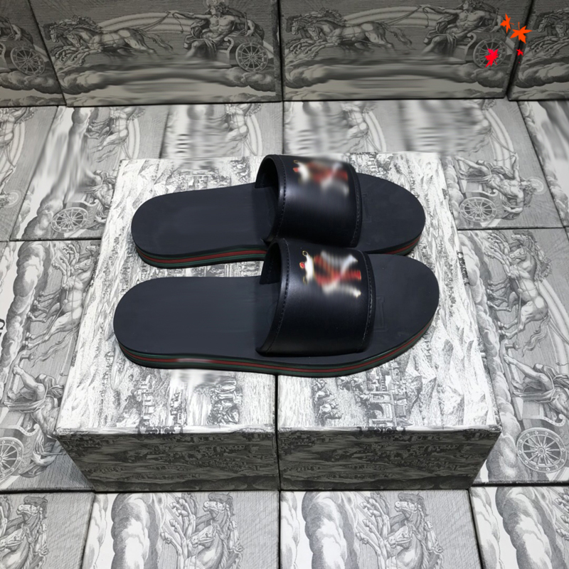 

2021 Designer men slippers fashion Beach Thick bottom slipper flip flops luxury platform Alphabet mens Sandals Leather slippery Large with b, Black