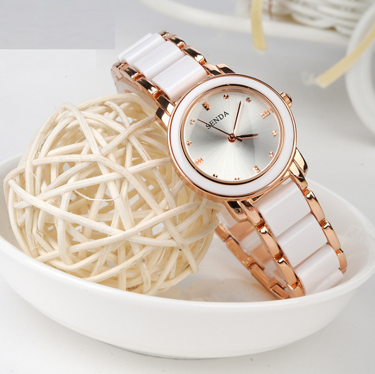 

SENDA Brand Mother Pearl Shell Trendy Quartz Womens Watch Delicate Students Watches Jewelry Buckle Ladies Wristwatches, No send watch for shipping