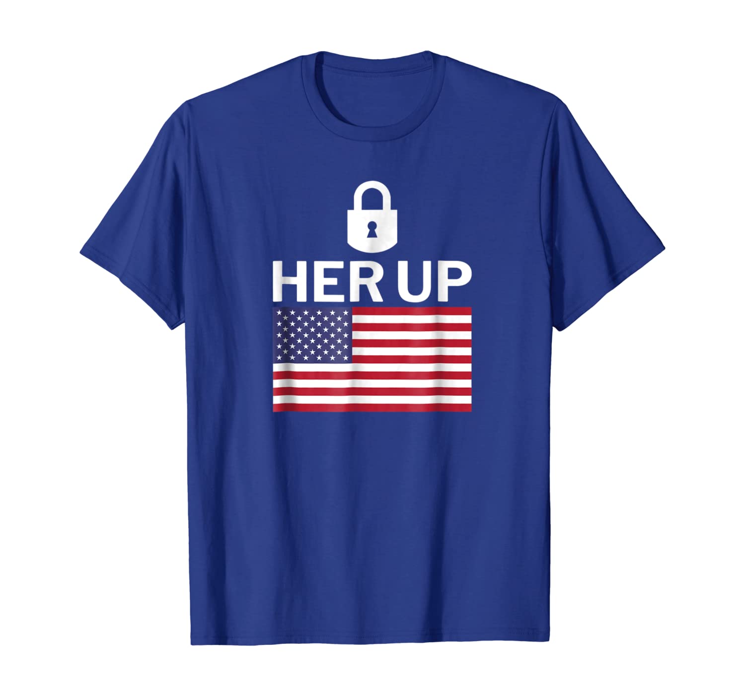 

Lock Her Up! Anti Hillary Clinton T-shirt, White;black