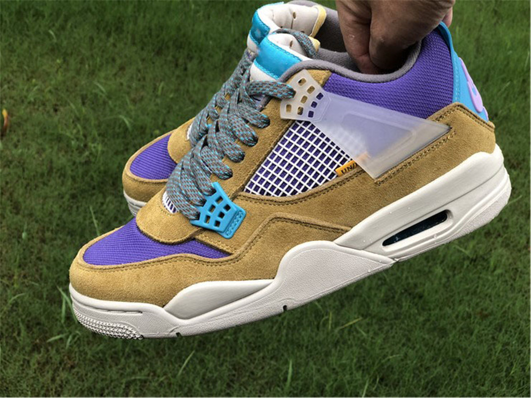 

2021 Released Authentic 4 Union Desert Moss Taupe Haze Man Outdoor Shoes 30th Anniversary 4s Blue Fury Khaki Roma Green Turquoise Retro