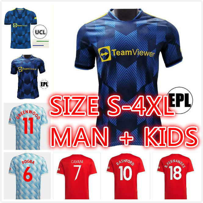 

2022 Manchester B. FERNANDES soccer jerseys UNITED CAVANI UTD RASHFORD VAN DE BEEK 20 21 22 home away 2021 HUMANRACE fourth football shirts for man+kids kit