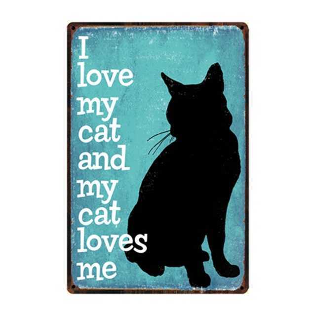 CUTE CAT Before Coffee After Poster, Cat Poster Vintage Tin Metal Sign Bar Club Cafe Garage Wall Decor Farm Decor Art 20x30CM-image-744962286