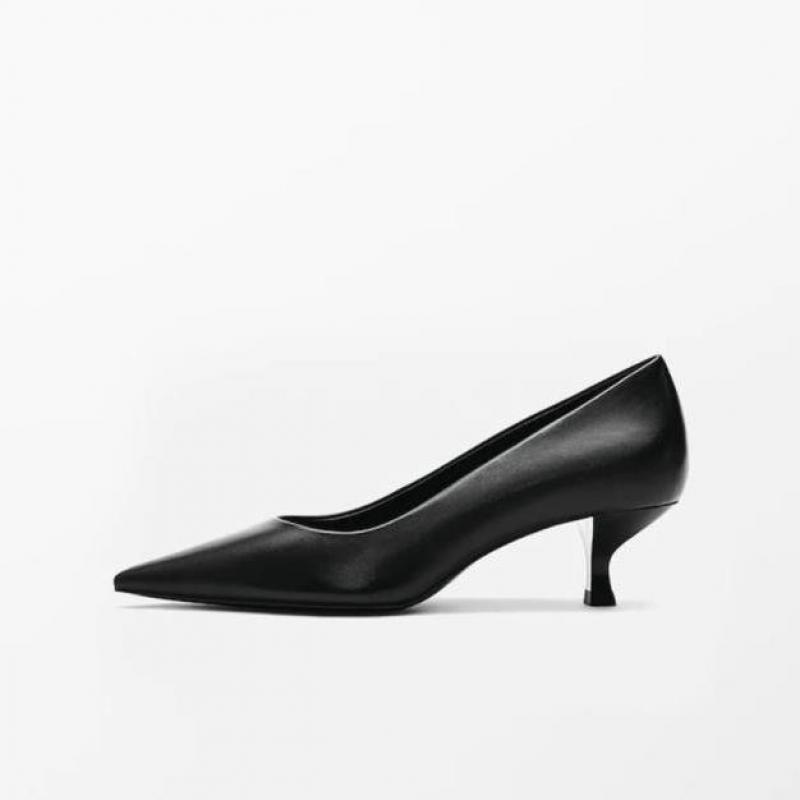 

Dress Shoes Pumps Heels Women's 2022 Spring Fashion Sheepskin Single Pointed Toe High Office Work Mujer, Black