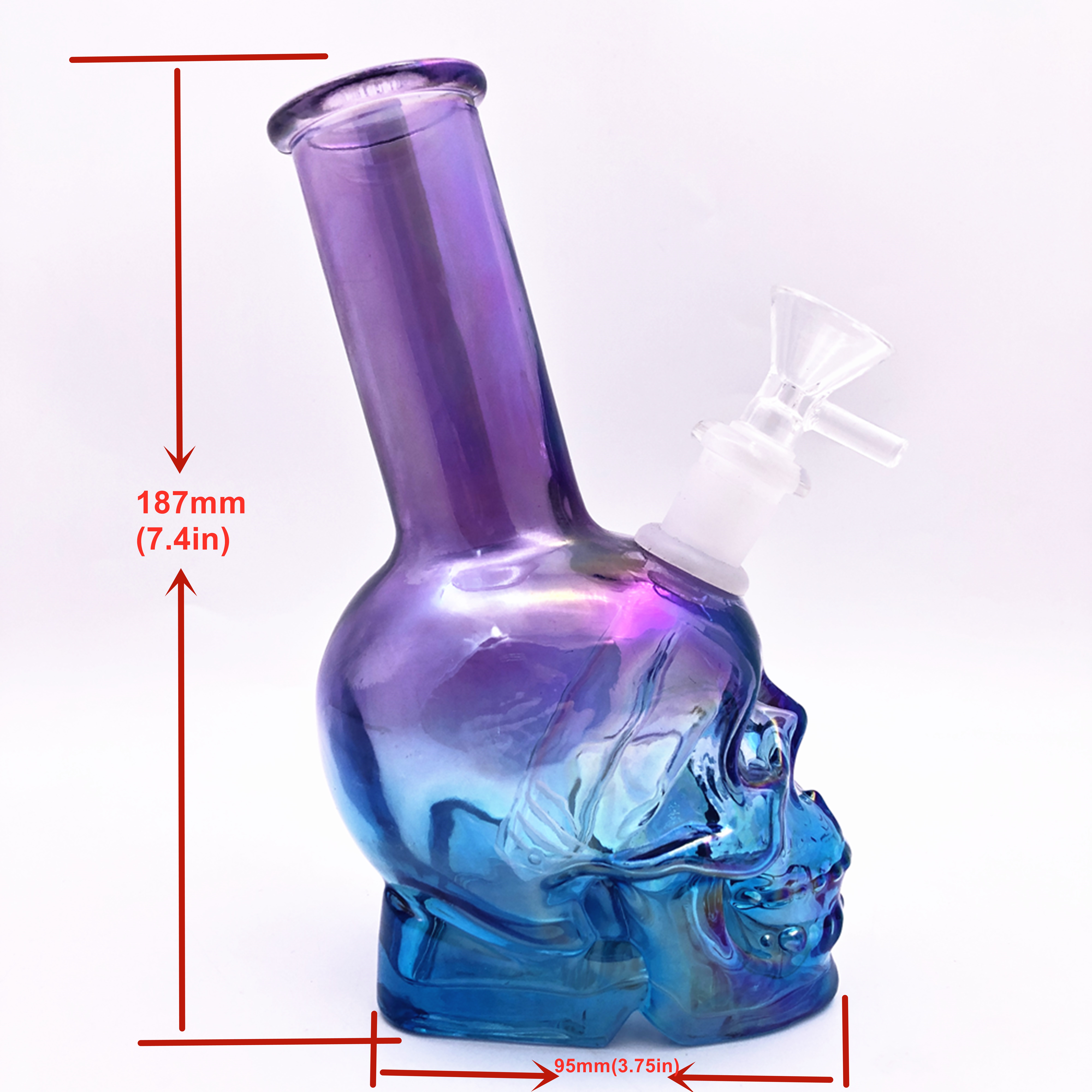 

Glass Hookahs Smoking Water Pipes with Iridescent Shinning Color