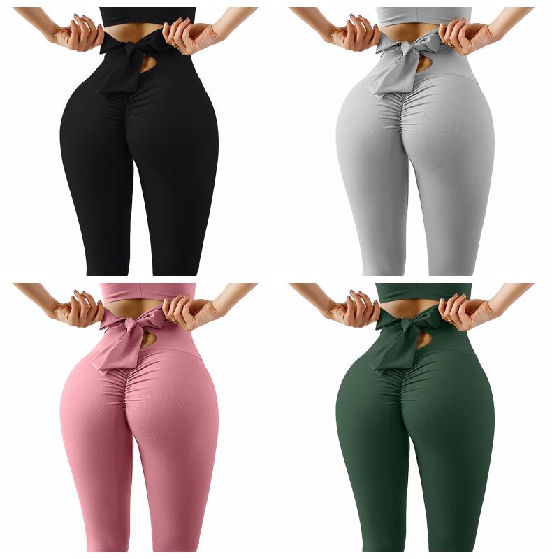 

Yoga Outfit 2021 Female Trousers Solid Color Elastic High Waist Pants For Summer Fall Sexy Gym Sportswear Leggings Push Up P