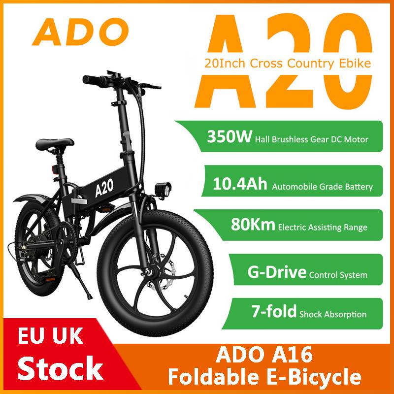 

[Poland Stock] ADO A20 Foldable Electric Bicycle 20Inche Tire E bikes 350W DC Motor 35km/h Removable Battery Mountain Bike