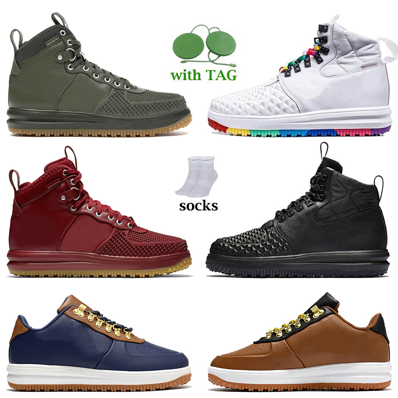 

Casual Designers Lunar 1 Duckboot Skateboard Shoes Medium Olive Triple Black And Tan Gum White Multi Cider Night Blue Mens Women Forces Ducks 1s Luxurys Flat Sneakers, B26 burgundy 40-47
