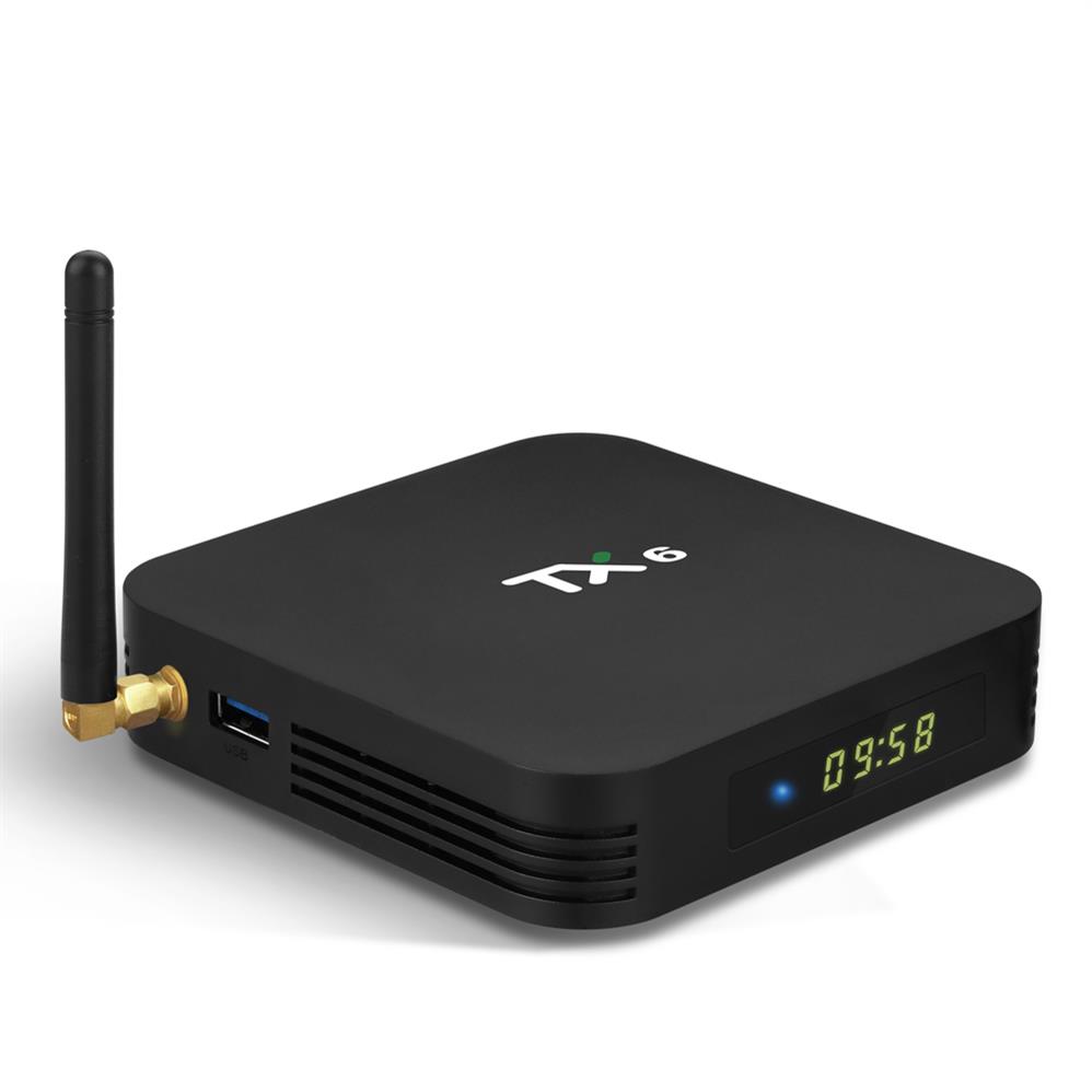 

Tanix TX6 android TV Box 9.0 Allwinner H6 4GB 32GB/64GB 2.4G 5G WiFi BT4.1 Support 4K H.265 optional bluetooth g10a24
