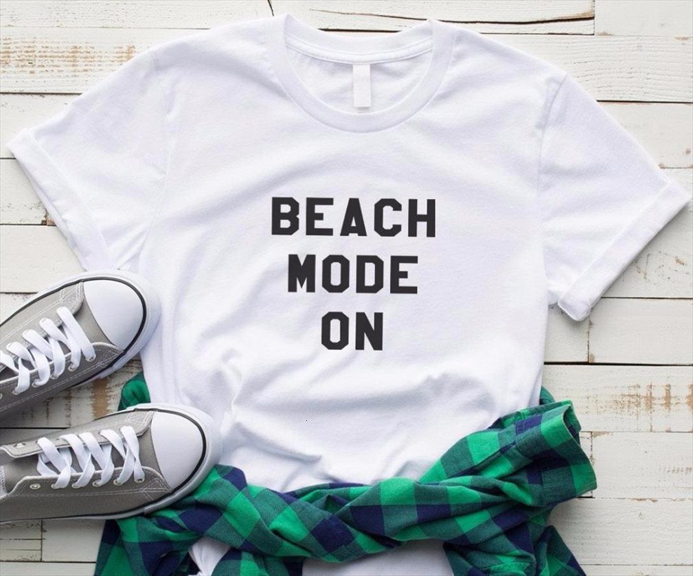 

beach mode on print men mens t shirt cotton casual funny for lady yong tee hipster drop ship, White;black