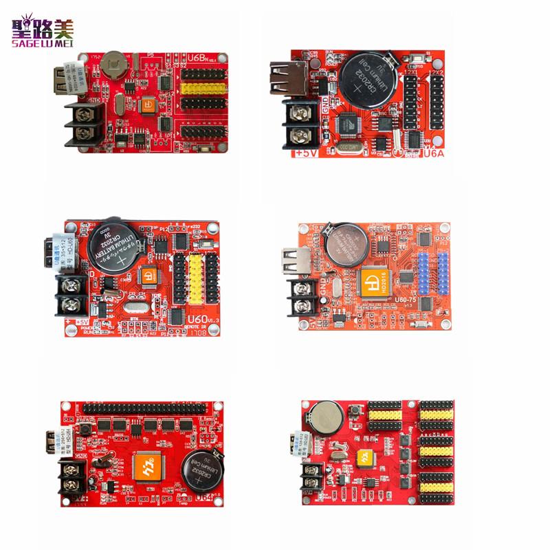 

Huidu HD-U6A HD-U6BN HD-U62 HD-U63 HD-U64 U-disk Single Color LED Card Work For And Two Colors Display Modules RGB Controllers