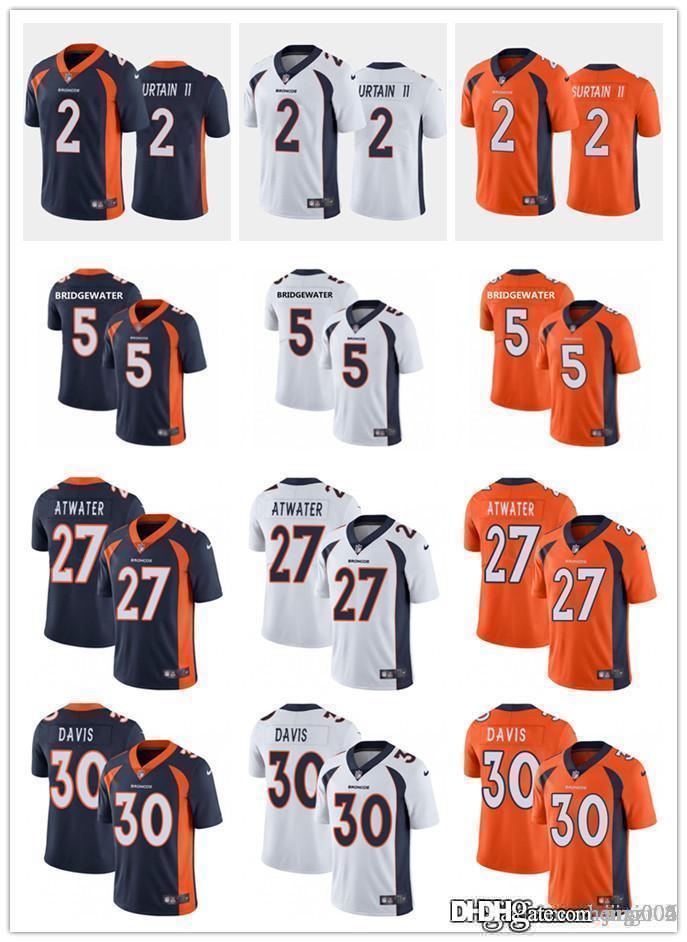 

Men Women Youth DenverBroncos27 Steve Atwater 5 Teddy Bridgewater 30 Terrell Davis 2 Patrick Surtain II custom Football Jersey, Colour