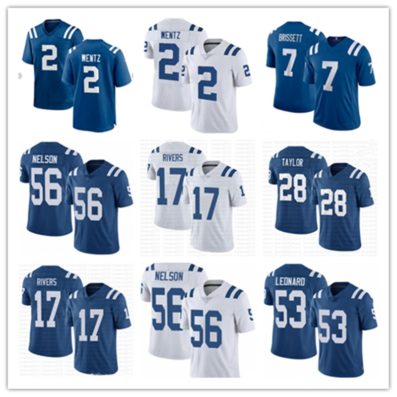 

High quality 2 Carson Wentz Football Jersey 53 Darius Leonard 56 Quenton Nelson 28 Jonathan Taylor 17 Philip Rivers 13 T.Y. Hilton Stitched jerseys, Orange