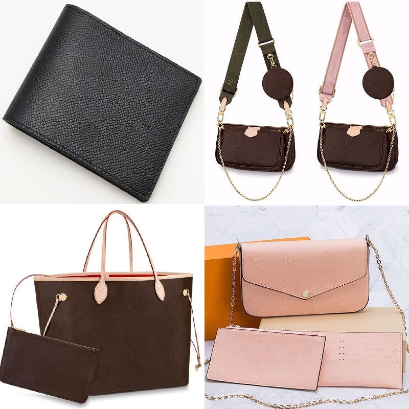 

Neverfull Bag Card Holder Mens wallet Coin Purse Designer Key chain Pouch handbag Cross Body Multi Pochette Felicie luxury for ladies women S Shoulder ID Mini Fashion, No product extra shipping