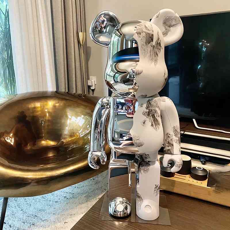Bearbrick400% violent bear building blocks kongshanji 2G Daniel arsham hand-made ornaments-image-746978832