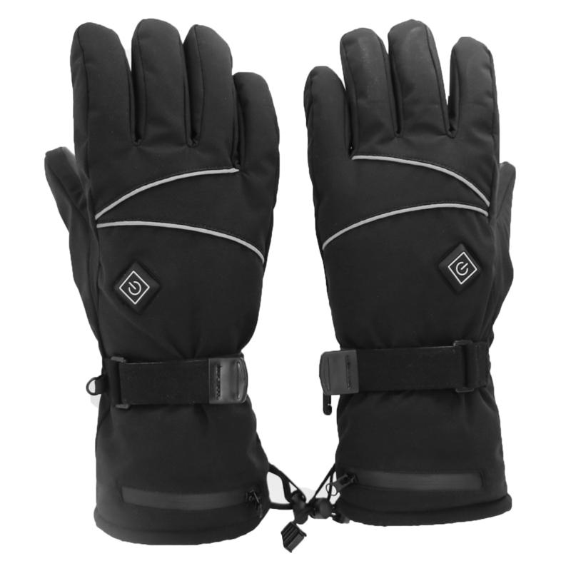 

Sports Gloves Winter Heating Five Fingers Electric Thermal Impervious Running Grip For Cycling Fine, Black