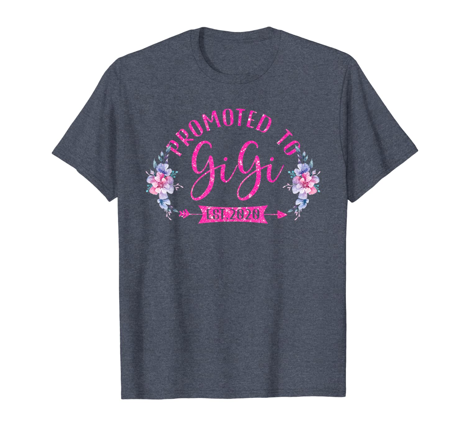 

promoted to gigi est 2020 baby announcement shirt, White;black