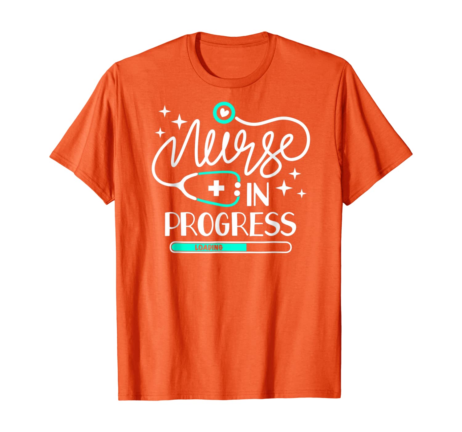 

Nurse In Progress Nursing Student Future Nurse Life T-Shirt, White;black