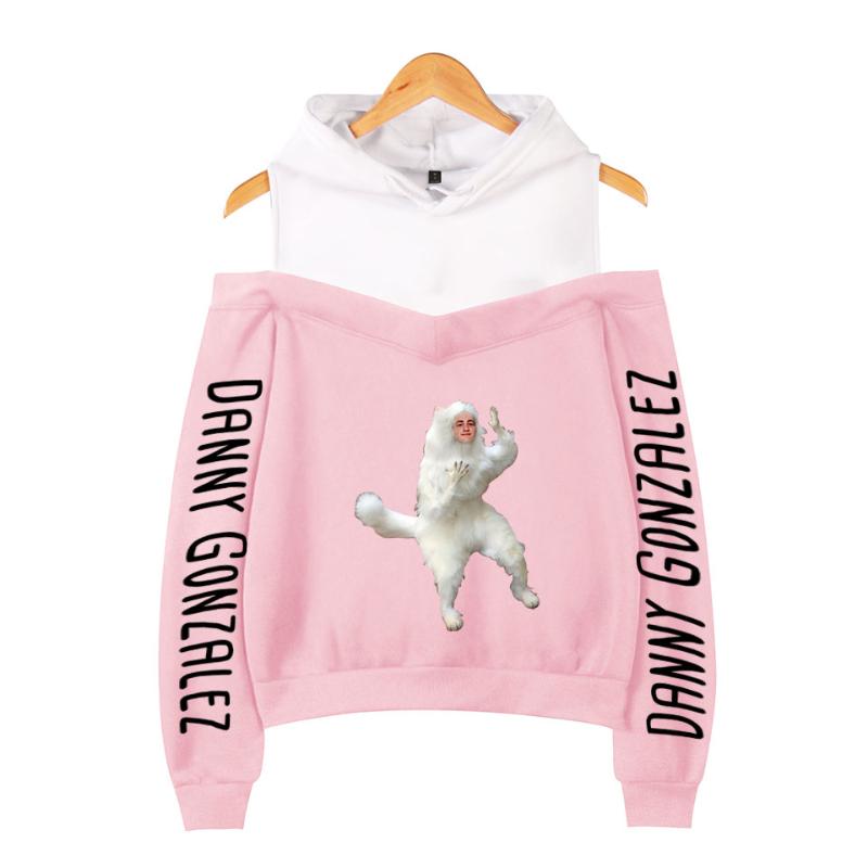 

Women's Hoodies & Sweatshirts Harajuku Stylish Internet Celebrities Danny Gonzalez True Greg Off-Shoulder Sweatshirt Women Casual Autumn Top, Wy18