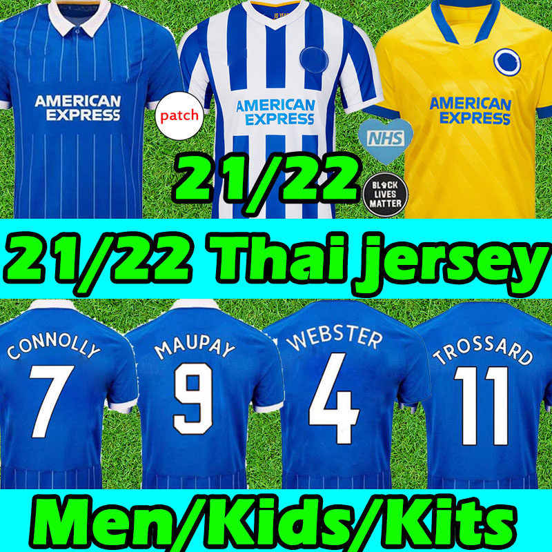

21/22 Hove Albion soccer jerseys 2021 2022 Maupay LALLANA Dunk HOVE ALBION CONNOLLY Trossard camisetas Men Kits Sets kids football shirts uniforms, Bulaidun(kid)