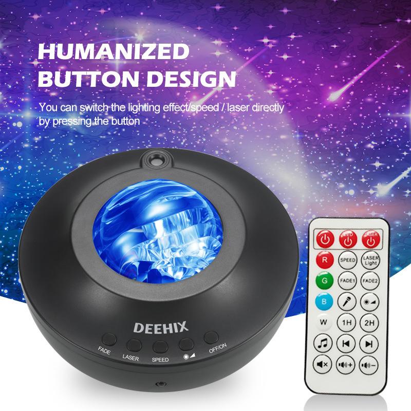 

Night Lights Starry Sky Light Projector Northern Laser Water Pattern Creative Dream Bedroom Star Moon Christmas Gifts