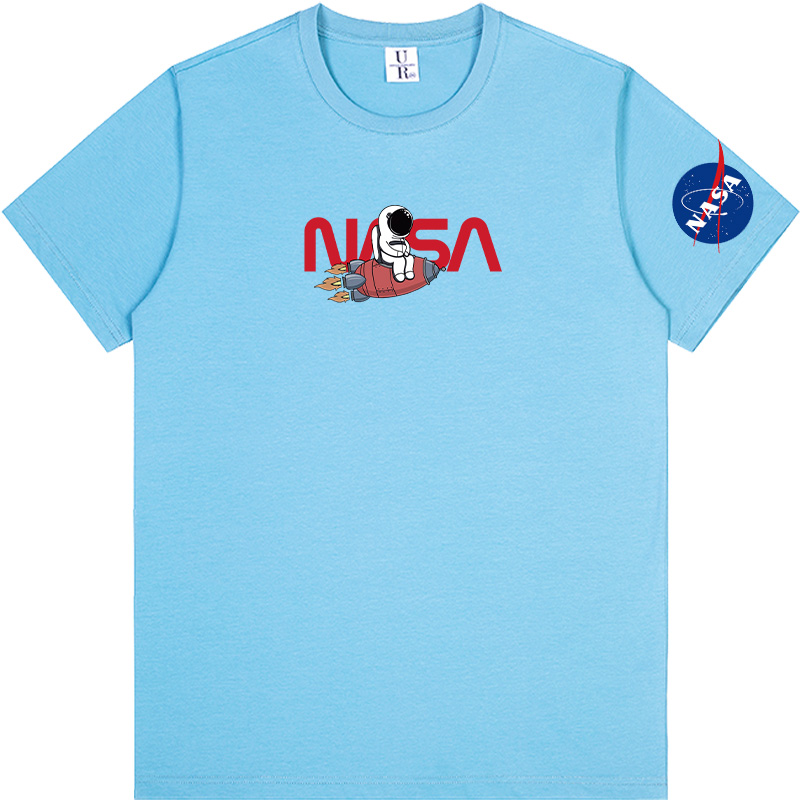 

Astronaut National Aeronautics Space Administration NASA T Shirt Black Grey Red Pink White Light Blue Men and Women size 287, Gray