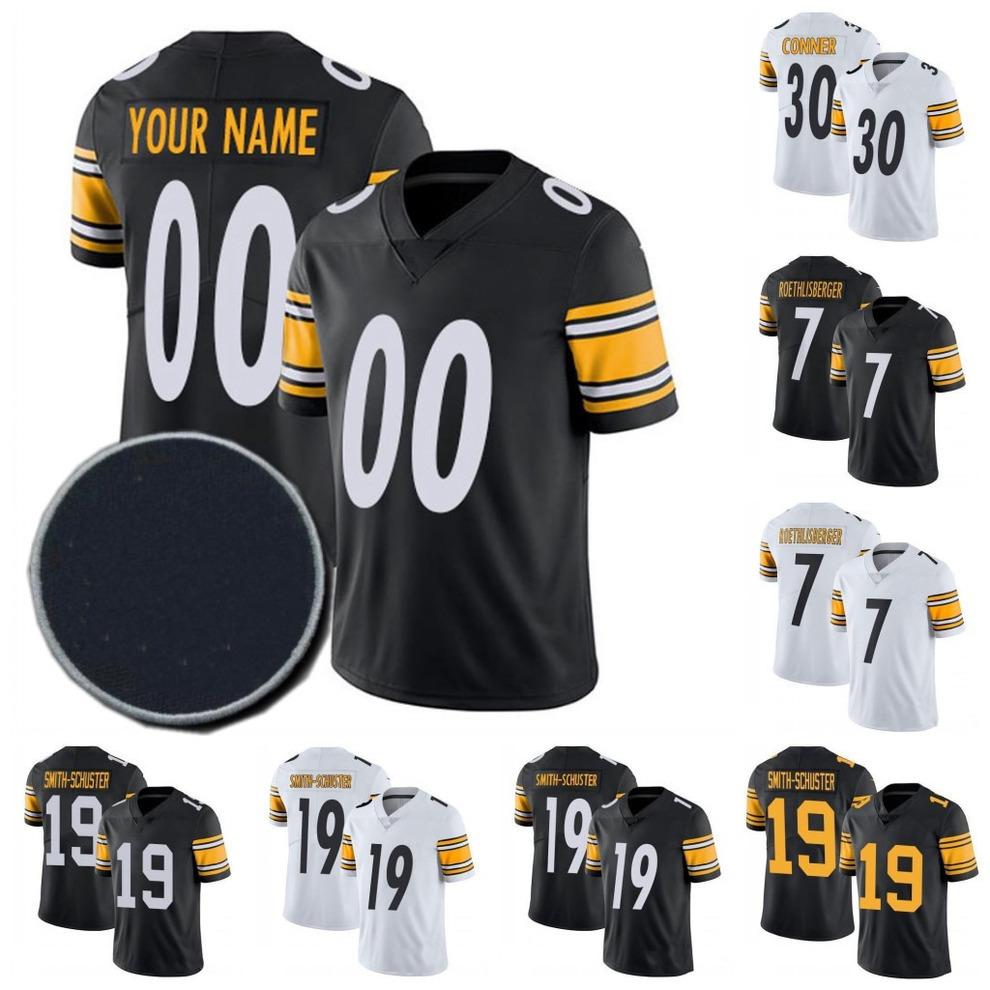 

T.J. Watt Jujv Smith-Schuster Minkah Fitzpatrick Jersey Chase Claypool Devin Bush Troy Roethlisberger Polamalu, Black;red