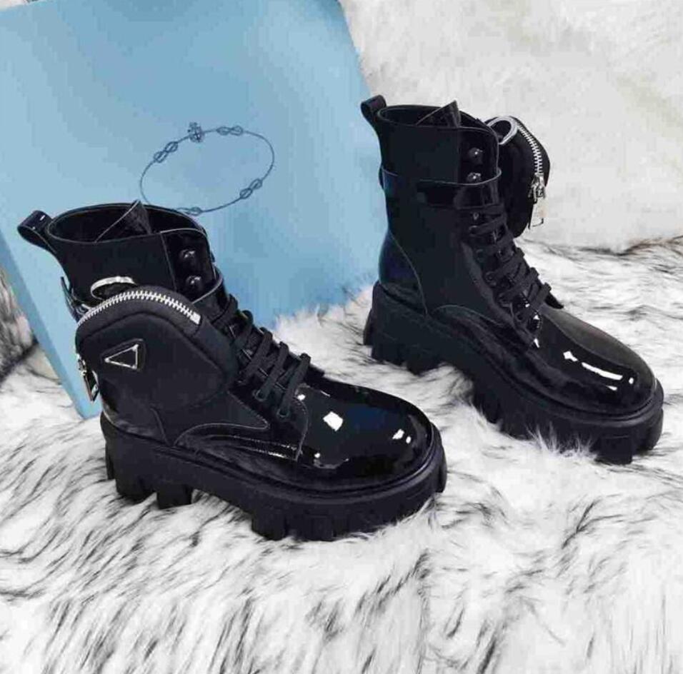 

Shoes Monolith Designer Ankle Nylon Pocket Black Boot Martin Winter Thick-Soled Wear-Resistant Rubber High-Top Platform