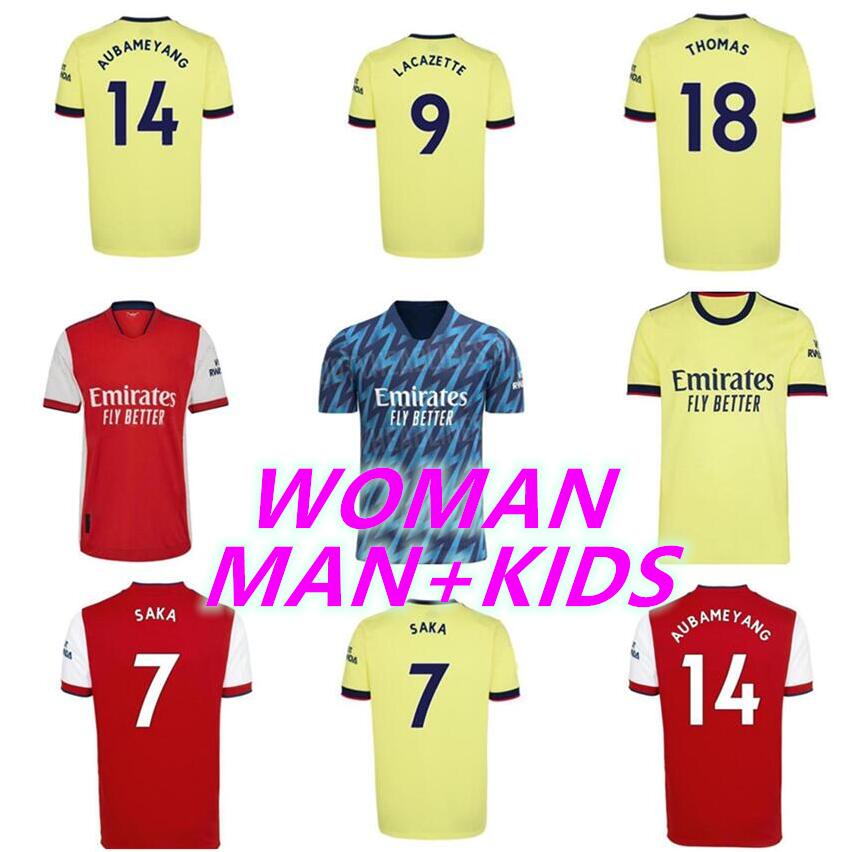 

woman Arsen 21/22 #7 SAKA #8 ØDEGAARD Gunners home Red Soccer jersey 2021 PEPE NICOLAS Away Yellow Football shirt GUENDOUZI SMITH ROWE THOMAS kids kit Uniforms, Player version