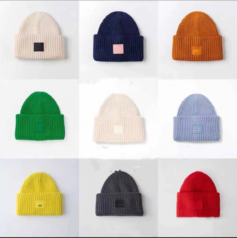 

AC Studios Smiling face Beanie Skull Caps knitted Cashmere Eye Warm Couple Lovers Acne Hats Tide Street Hip-hop Wool Cap Adult, Blue;gray