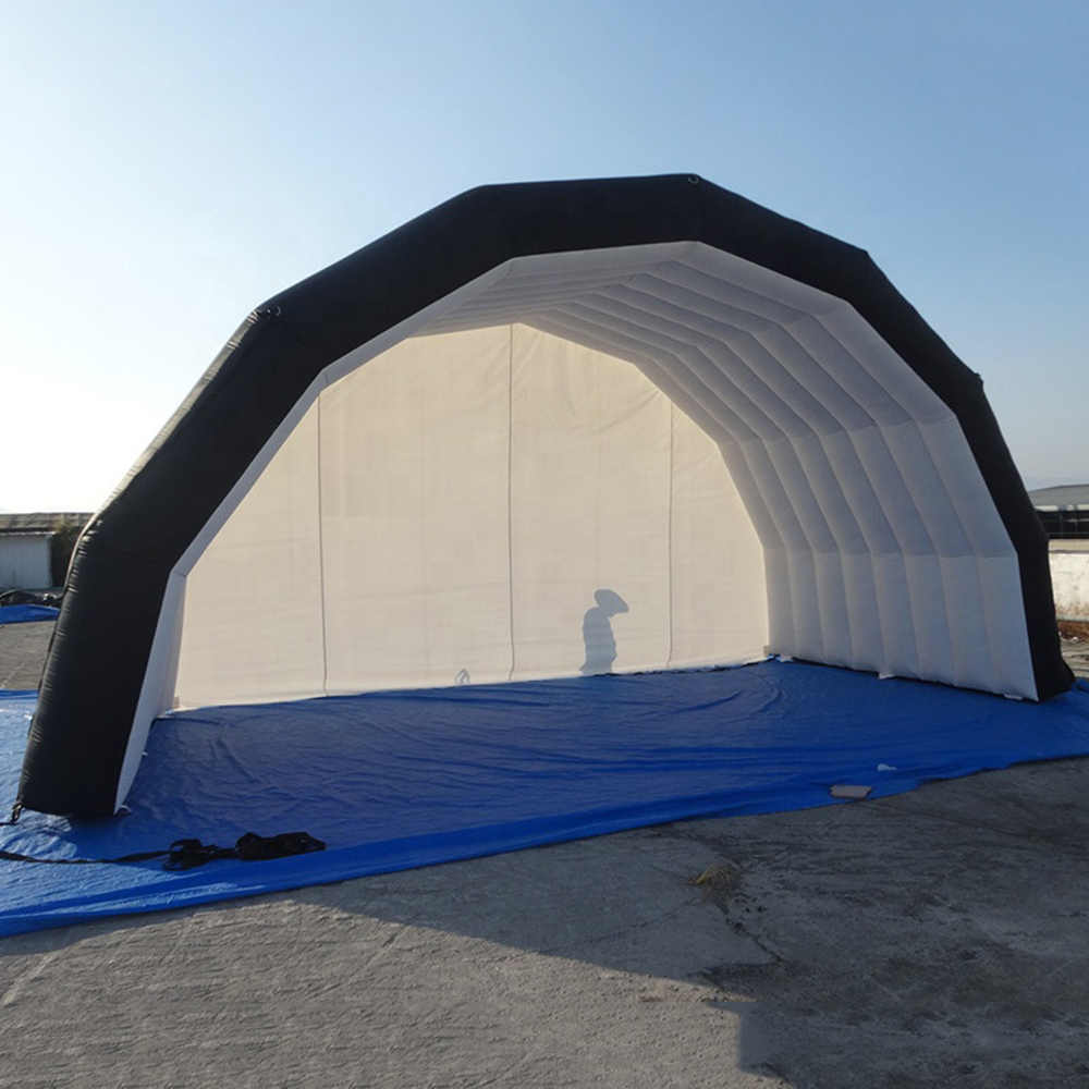 

Free Ship custom size Inflatable Stage Tent Black Exhibition Cover Display Marquee For Outdoor Music Concert Events