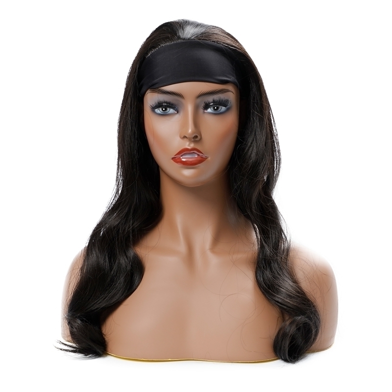 

big hair long curly wave headband Headcover