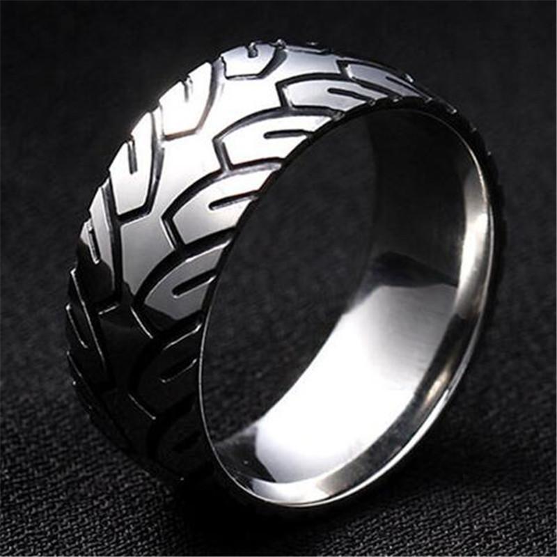 Cluster Rings Stainless Steel Geometry Ring For Men Male Silver Color Index Finger Accessories Party Jewelry Gifts-image-703364578