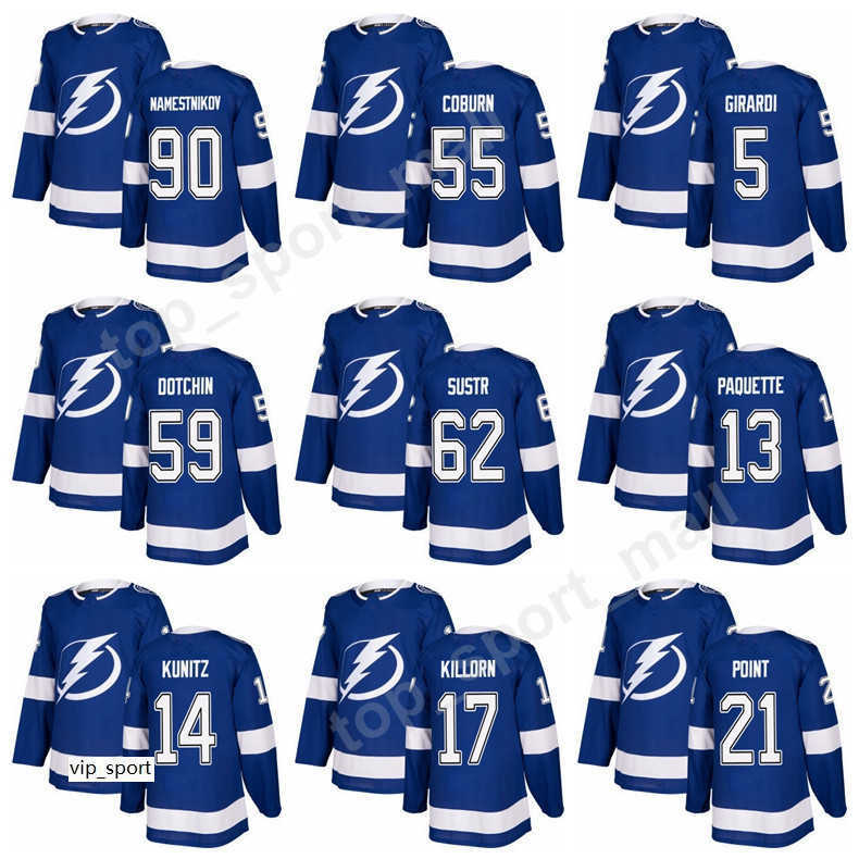 

Hockey 90 Vladislav Namestnikov Jerseys Tampa Bay Lightning 55 Braydon Coburn 59 Jake Dotchin 5 Dan Girardi 62 Andrej Sustr 13 Paquette, 5 blue