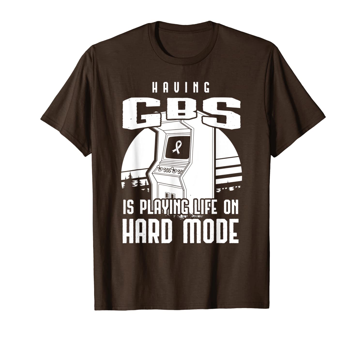 

having gbs is playing life on hard mode t-shirt, White;black