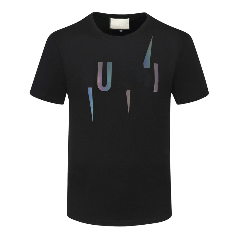 

2021 Fashion Mens T Shirts Summer Man Woman Shirt Clothing Street Wear Crew Neck Short Sleeve Tees 2 Color Top Quality Men Tshirts, White;black