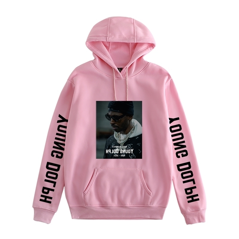 

45Rapper young Dolph peripheral souvenir printed Hoodie, Black