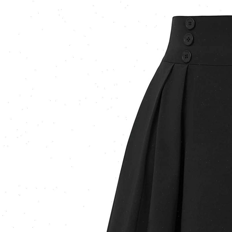

JAYCOSIN Spring Winter Vintage Women Skirts Casual A line With Pockets Elastic High Waist Long Pleated Female, Black