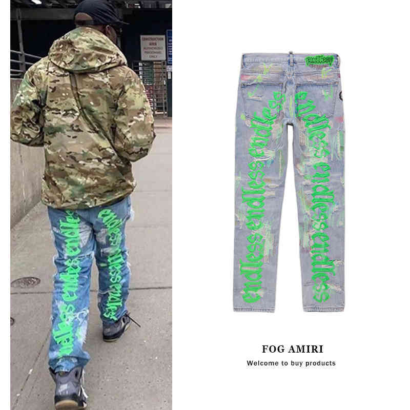 

Rocky Virgil's same endless denim, Destruction of green embroidery