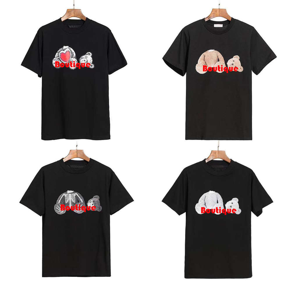 

Designer of luxury T-shirt brand bear t shirt PA Clothing short sleeve spring summer tide men and women with the same Decapitated angel, White;black