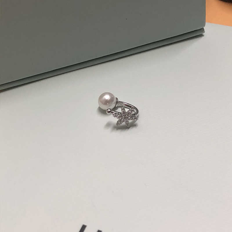 

Hair Rubber Bands HEF jewelry original snow ear buckle female ins small Earbone clip Pierced Earrings 925 Silver, Pink