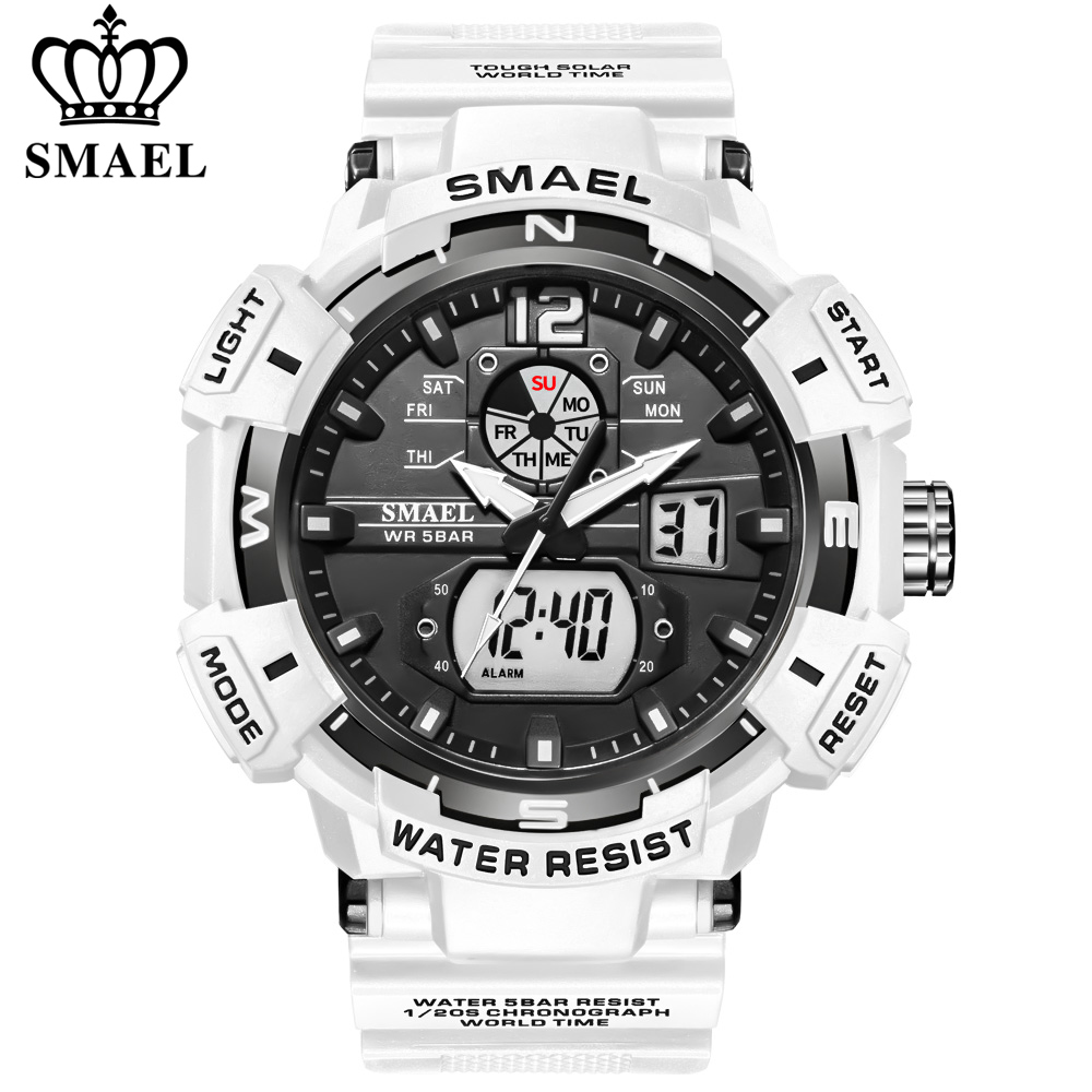 

SAMEL 8045 Military Mens Watch Top Luxury Brand Waterproof Sports Wristwatch LED Quartz Clock Male Watches relogio masculinog, Orange