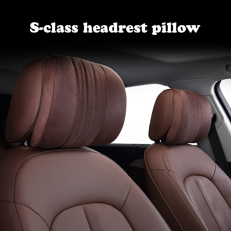 

For Mercedes Benz Maybach S-Class Memory foam pillow headrest Car Travel Neck Rest supplies back Pillows Seat Cushion Support Third Generation