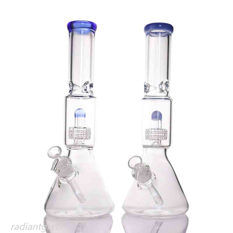 

hookah beaker glass bong water pipes ice-catches birdcage perc thick material oil dab rig for smoking 14" bongs with 14mm joint