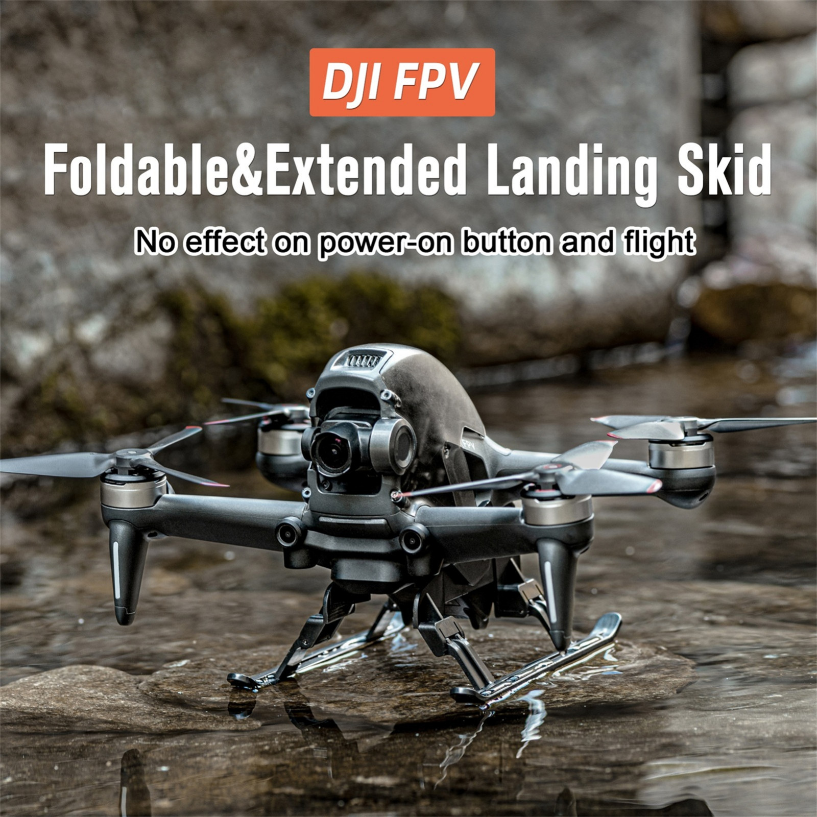 

Increased Tripod For Dji Fpv Combo Drone Landing Gear Anti-fall Protection Tripod Foldable Quick Release Stability Accessories