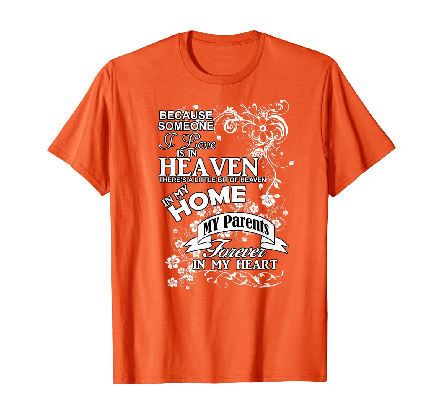 

My Parents Forever In My Heart Unisex Casual Graphical Dress T-Shirt, White;black